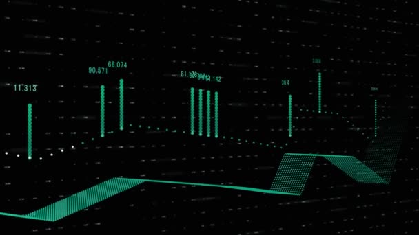 Animáció Vállalkozás Infographic Mutató Sikert Veszteséget Idővel Dinamikusan Színes Pénzügyi — Stock videók