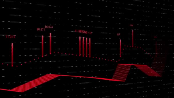 Анімація Бізнес Інфографіки Показує Успіх Втрати Плином Часу Динамічно Барвиста — стокове відео