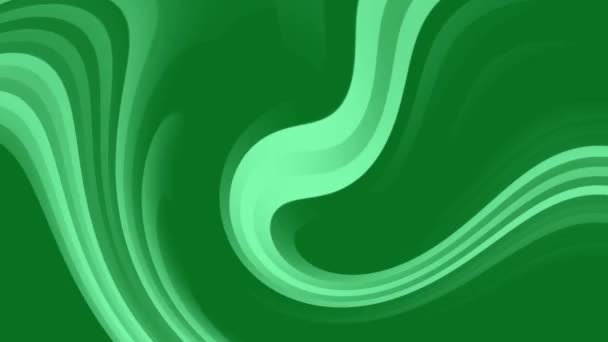 抽象背景动画的弯曲绿色移动条纹 循环动画 — 图库视频影像