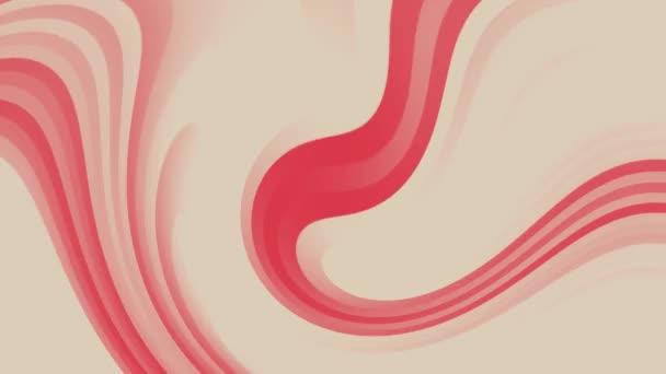 抽象背景动画的弯曲米色和粉红色移动条纹 循环动画 — 图库视频影像