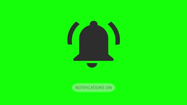 Souris Cliquant Sur Bell Button Active Les Notifications Animation Youtube — Video