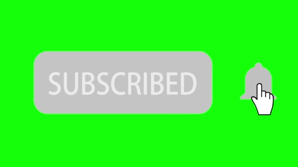 Animation Social Network Subscribe Button Bell Notification Green Screen  Chroma — Stock Video © FleurDeCerisier #294352504