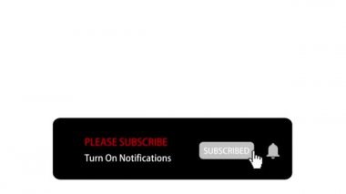 Bildirim: Lütfen Abone Olun ve Bildirimleri Açın. Beyaz İmleç ile Beyaz Arka Plan Sosyal Ağ Animasyonu