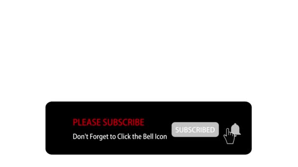 Notifica Favore Iscriviti Non Dimenticare Fare Clic Sull Icona Della — Video Stock