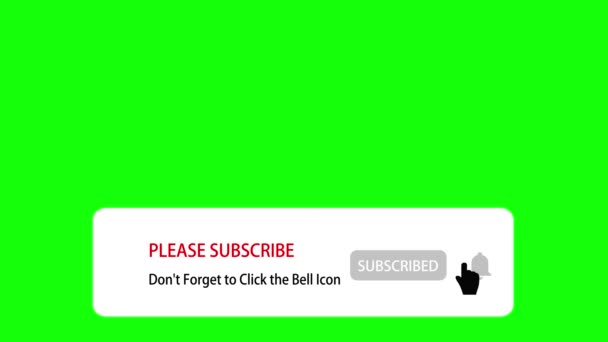 Notification Please Subscribe Don Forget Click Bell Icon Animation Social — Stock Video