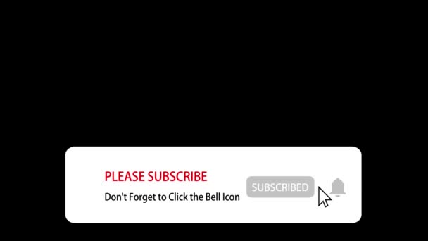 Notification Please Subscribe Don Forget Click Bell Icon Animation Social — Stock Video