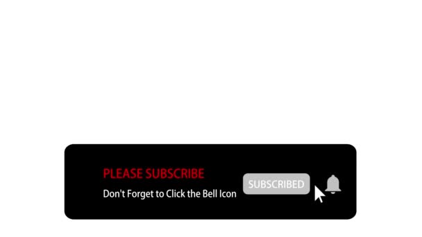Notification Please Subscribe Don Forget Click Bell Icon Анимация Социальной — стоковое видео