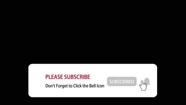 Notification Please Subscribe Don Forget Click Bell Icon Animation Social — Stock Video