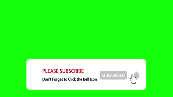 Powiadomienie Proszę Subskrybuj Nie Zapomnij Kliknąć Ikonę Dzwonka Animacja Sieci — Wideo stockowe