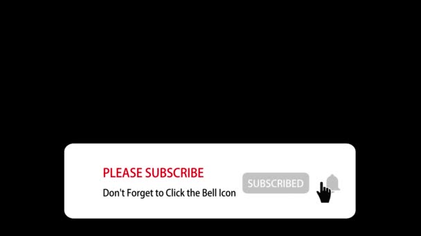 Notification Please Subscribe Don Forget Click Bell Icon Animation Social — Stock Video