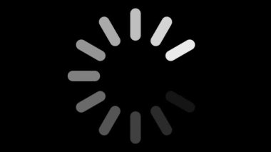 İzole edilmiş bir arkaplanda Simge Canlandırması yükleniyor. Alfa Kanalı ile Kusursuz Döngü Canlandırması 4k.