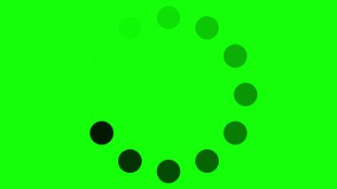 Yeşil Ekran 'da Simge Canlandırması Yükleniyor (Chroma Key) Arkaplan. Kusursuz Döngü Canlandırması 4k