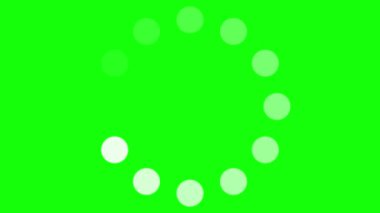 Yeşil Ekran 'da Simge Canlandırması Yükleniyor (Chroma Key) Arkaplan. Kusursuz Döngü Canlandırması 4k