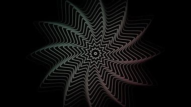 Soyut Geometrik Arkaplan. Siyah Arkaplan 4k 'de Gradyan Canlandırması İzole Edildi