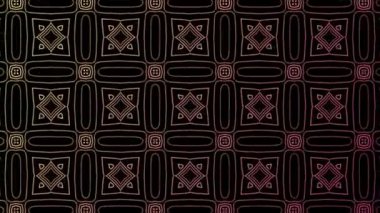 Soyut Kaleydoskop Geçmişi. Fraktal Gradyan Canlandırması Siyah Arkaplan 4k üzerinde izole edildi