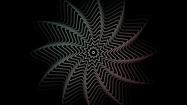 Abstrakter Geometrischer Hintergrund Gradient Animation Isoliert Auf Schwarzem Hintergrund — Stockvideo