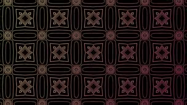 Abstract Kaleidoscoop Achtergrond Fractal Verloop Animatie Geïsoleerd Zwarte Achtergrond — Stockvideo