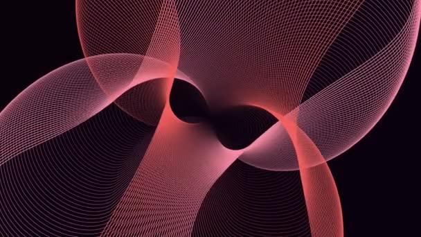 Abstraktní Futuristické Pozadí Linií Cyberspace Cosmic Space Hologram Animace Sci — Stock video