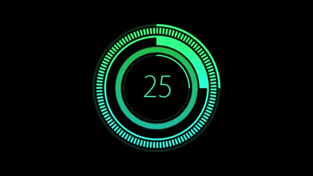 Circle Infographic Isolated Black Background Alpha Channel Gradient Animation Loading — 비디오