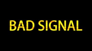 Arıza ve Gürültünün Dijital Animasyonu. Televizyondaki sinyal kötü. Sinyal engelleyici ile animasyon. Televizyon VFX. Hatalar, hatalar ve objeler. Alfa Kanalı ile 4K Döngü Canlandırması