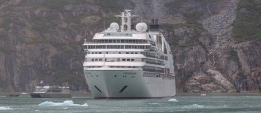 Tracy Arm Fjord, Alaska, ABD - 23 Ağustos 2018: Tracy Arm Fjord, ABD