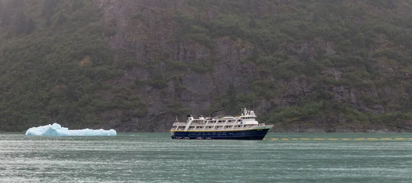 Tracy Arm Fjord Alaska Estados Unidos Agosto 2018 Nave Marina —  Fotos de Stock