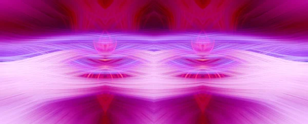 絡み合った心の形を形成する美しい抽象的な絡み合った対称3D繊維 ピンク マルーン 紫の色 イラスト — ストック写真