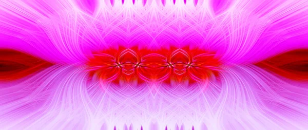 Beautiful Abstract Intertwined Symmetrical Fibers Forming Shape Sparkle Flame Flower — Stock Photo, Image