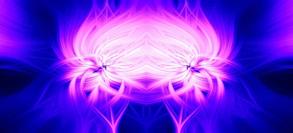 Beautiful Abstract Intertwined Fibers Forming Shape Sparkle Flame Flower Interlinked — Stock Photo, Image