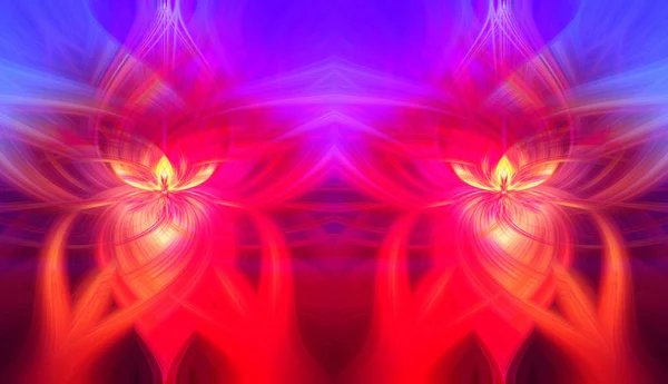 Krásná Abstraktní Propletená Symetrická Vlákna Tvořící Tvar Jiskry Plamene Květiny — Stock fotografie