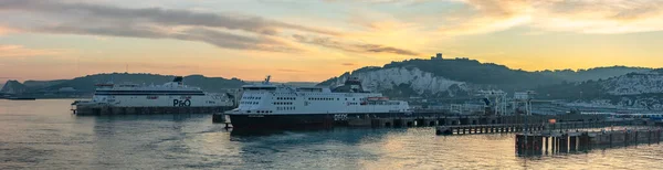 Port Dover England June 2020 Panoramic Landscape Shot Dover Port — Stock Photo, Image