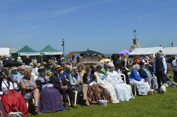 Broadstairs Kent June 2019 Visitors Enjoy Annual Dickens Festival Broadstairs — Stock Photo, Image