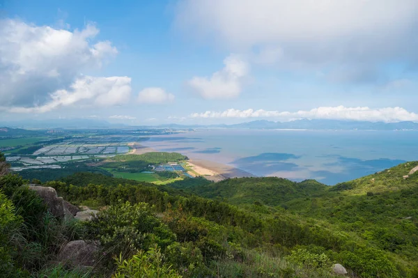 Visualizza Bellissima Costa Dalla Cima Della Montagna — Foto Stock