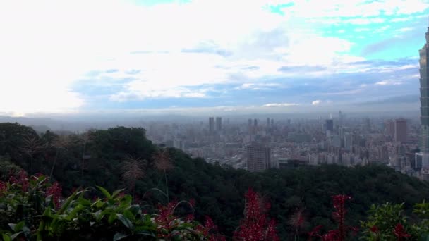 Panorama Utsikt Över Taipei Taiwan — Stockvideo