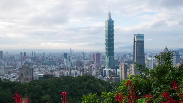 Panorama View Zeitraffer Von Taipei Taiwan — Stockvideo