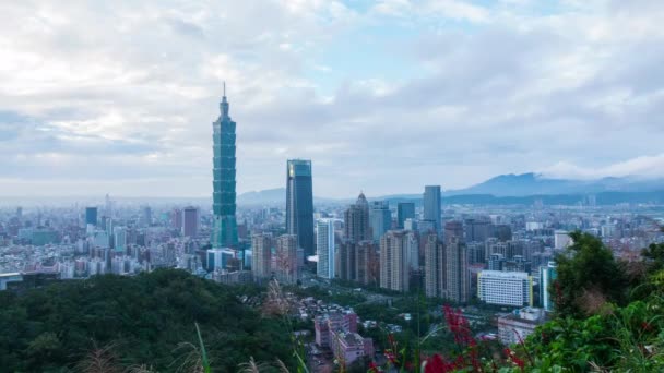 Tetejére Taipei 101 Building Tajvan — Stock videók