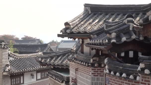 Hanok Village Παραδοσιακό Κορεατικό Στιλ Αρχιτεκτονικής Σεούλ Σίτι Νότιος Κορέα — Αρχείο Βίντεο