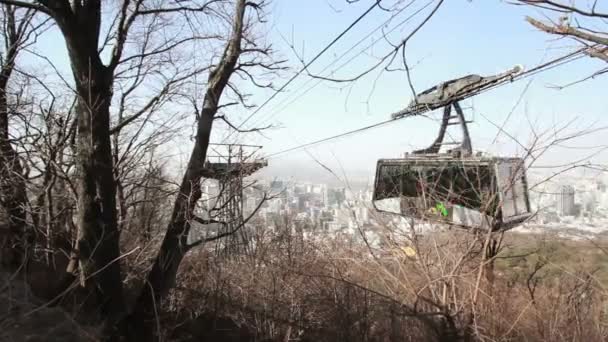 Teleférico Namsan Seúl Corea Del Sur — Vídeo de stock