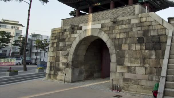 Ворота Тондэмуна Сеуле Южная Корея — стоковое видео
