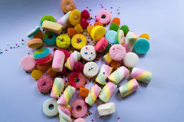 Gummies Bonbony Bílém Pozadí — Stock fotografie