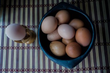 siyah kil kase yumurta hala yaşamın havai görünümü
