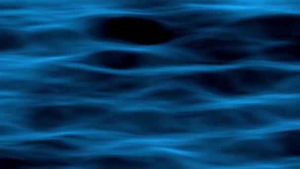 Blue Animated Sea Waves Different Beautiful Textures Amazing Shades — Stock Video