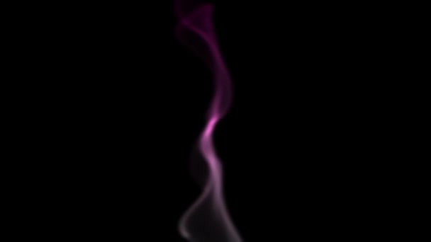 美丽的移动彩色烟雾的视频编辑 黑色背景 — 图库视频影像
