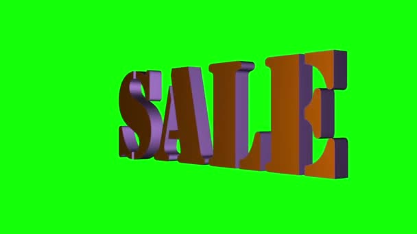 Sale Text Title Text Rotating Letters Sale Inscription Motion Posters — Stock Video