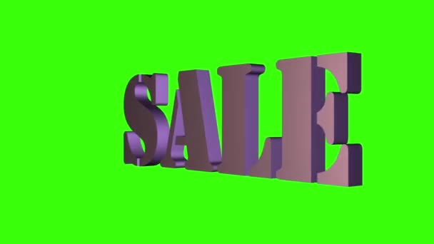 Verkauf Text Titel Text Rotierenden Buchstaben Verkauf Beschriftung Für Bewegungsplakate — Stockvideo