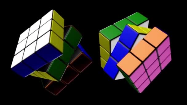 Los Angeles Usa Mei 2018 Tentoonstellings Technologie Transformatie Van Rubik — Stockvideo