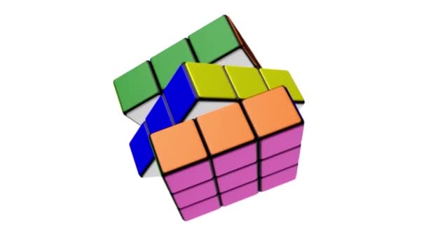 Los Angeles Usa Maj 2018 Utställnings Teknik Omvandlingen Rubiks Kub — Stockvideo