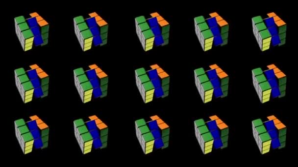 Los Angeles Eua Maio 2018 Tecnologia Exposição Transformação Cubo Rubik — Vídeo de Stock