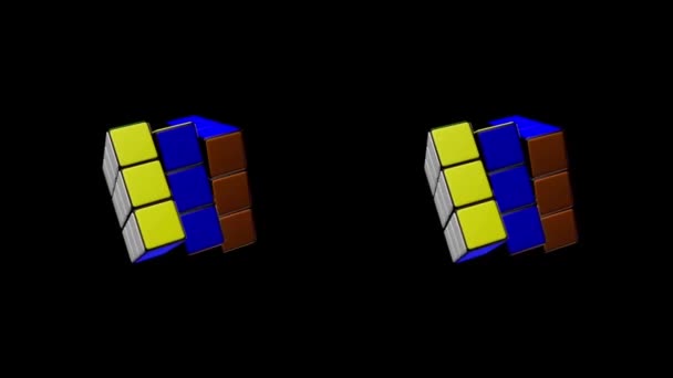 Los Angeles Abd Mayıs 2018 Sergi Teknolojisi Rubik Küpünün Animasyon — Stok video