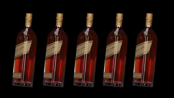 Londen Engeland Mei 2018 Johnnie Walker Gold Label Reserve Johnnie — Stockvideo